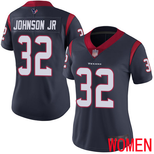 Houston Texans Limited Navy Blue Women Lonnie Johnson Home Jersey NFL Football #32 Vapor Untouchable